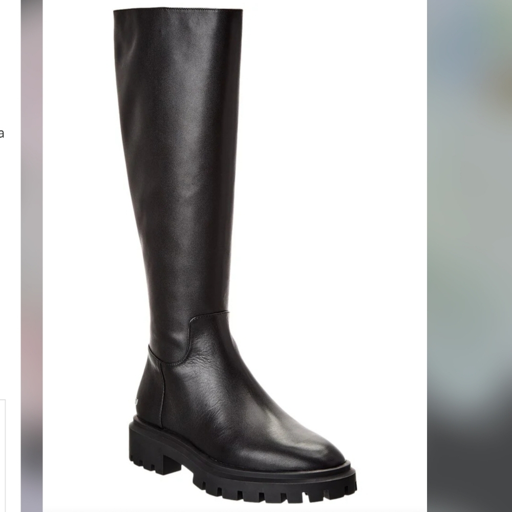 Stuart Weitzman Ultra Lug Leather Knee-High Boot